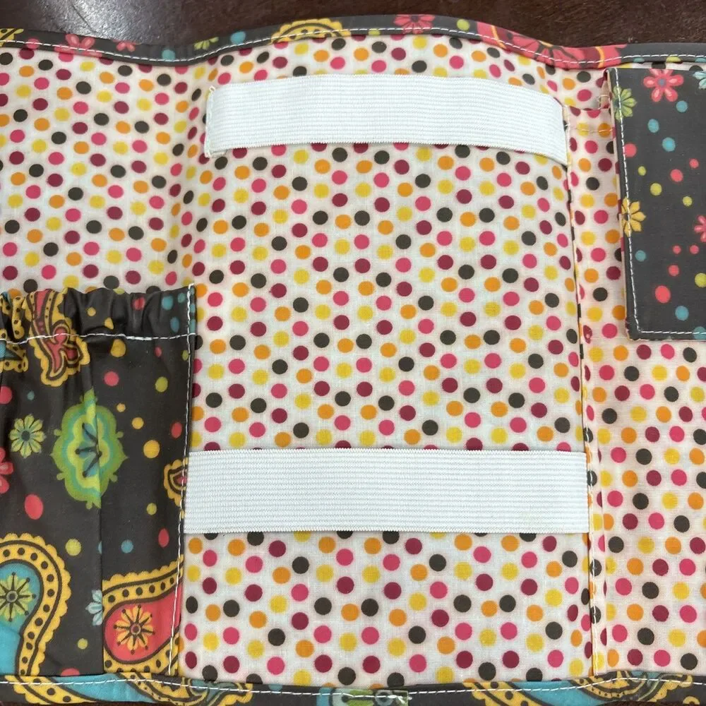 Thirty-One Fold n' Go Organizer Floral Fanfare Travel Pouch Makeup Jewelry FLAW